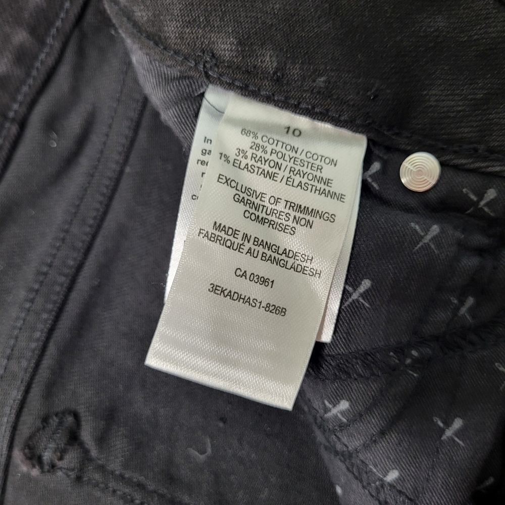 Denver Hayes High Rise Skinny Crop Jeans. Black Size 10 - Picture 9 of 13